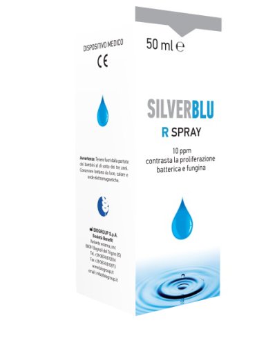 Silver blu r spray per proliferazione batterica e fungina 50 ml