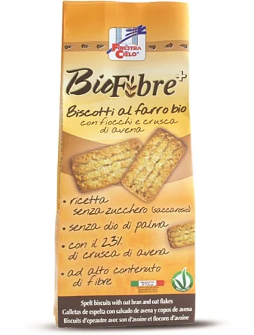 Fsc biofibre+ biscotti al farro con fiocchi e crusca d'avenabio vegan senza latte e ad alto contenuto di fibre con oliodi girasole e senza olio di palma 250 g Fsc biofibre+ biscotti al farro con fiocchi e crusca d'avenabio vegan senza latte e ad alto contenuto di fibre con oliodi girasole e senza olio di palma 250 g