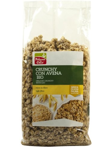 Fsc crunchy con avena bio ad alto contenuto di fibre con olio di girasole senza olio di palma 375 g