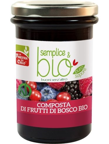 Composta di frutti di bosco con polpa di mela bio 320 g