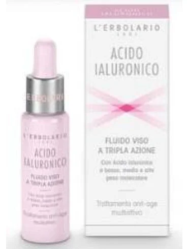 L'erbolario fluido acido ialuronico viso tripla azione 28 ml L'erbolario fluido acido ialuronico viso tripla azione 28 ml