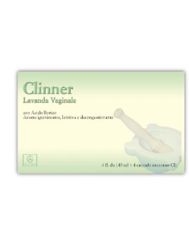 Clinner lavanda vaginale 4 flaconi 140 ml + 4 cannule vaginali monouso in blister