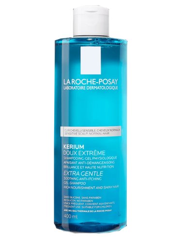 La roche-posay kerium - shampoo gel dolcezza estrema per capelli sensibili - 400 ml