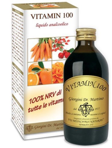 Vitamin 100 liquido analcolico - integratore multivitaminico - 200 ml