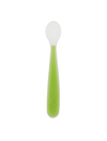 Chicco cucchiaio morbido in silicon 6m+ verde