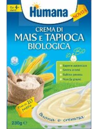 Humana - crema di mais e tapioca biologica - 230 g