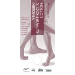 VENOSAN COTTON SUPPORT 15-20 NERO XL