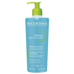 Bioderma Sebium Gel Moussant Purifiant - Gel Detergente Sebo-regolatore Purificante - 500 ml