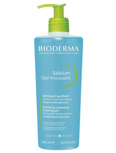 Bioderma sebium gel moussant purifiant - gel detergente sebo-regolatore purificante - 500 ml
