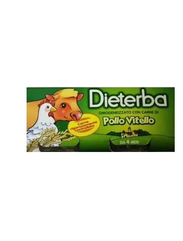 Dieterba omogeneizzato vitello pollo 3 pezzi 80 g