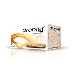 Droplet - Ago per Penna da Insulina 32 Gauge 5 mm - 100 Pezzi