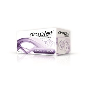 Droplet - Ago per Penna da Insulina 32 Gauge 6 mm - 100 Pezzi