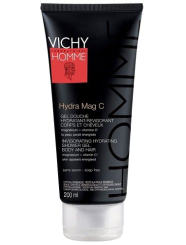 Vichy homme hydra mag c - gel doccia uomo corpo e capelli - 200 ml