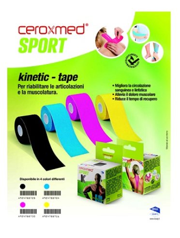 Ceroxmed sport kinetic tape fucsia 1 pezzo