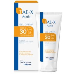 Biogena Tae-X Acnis - Gel Crema Fotoprotettore per Pelle Acneica con Protezione Solare Media SPF 30 - 60 ml