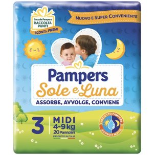 Pampers Sole & Luna - Pannolini Midi Taglia 3 - 20 Pezzi