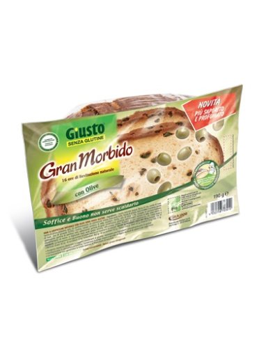 Giusto senza glutine pane gran morbido con olive verdi 190 g