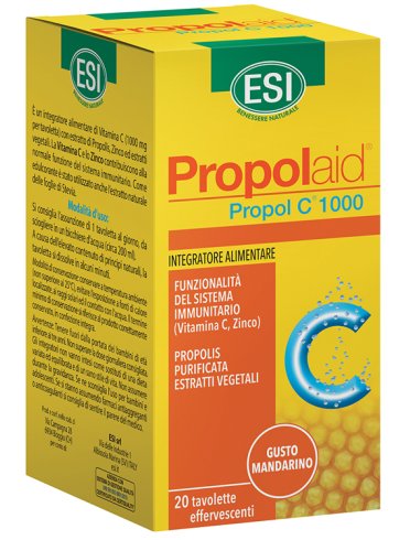 Esi propolaid propol c 1000 - integratore di vitamina c e propoli - 20 tavolette effervecescenti