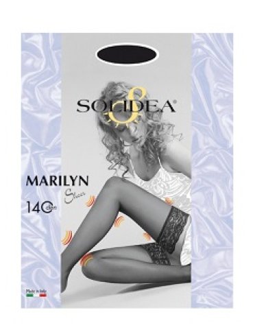 Marilyn 140 sheer calza autoreggente blu scuro 3