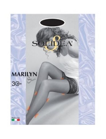 Marilyn 30 sheer calza autoreggente cammello 4