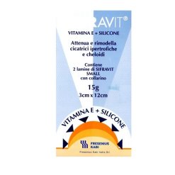 PLACCA IN SILICONE E VITAMINA E SIFRAVIT DIMENSIONI 3X12CM.INDICATA NEL TRATTAMENTO DI CHELOIDI E CICATRICI IPERTROFICHE CONSEGUENTI AD INTERVENTI C HIRURGICI, USTIONI, E FERITE