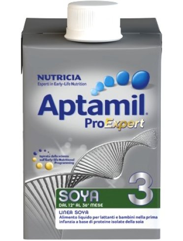 Aptamil proexpert soya 3 - latte vegetale di crescita per bambini intolleranti al lattosio - 500 ml