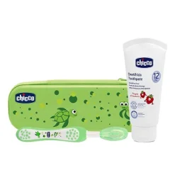 Chicco Set Dentale Verde Spazzolino e Dentifricio
