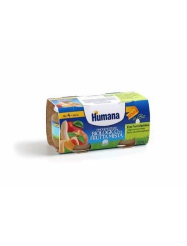 Humana omogeneizzato frutta mista bio 2 vasetti 100 g