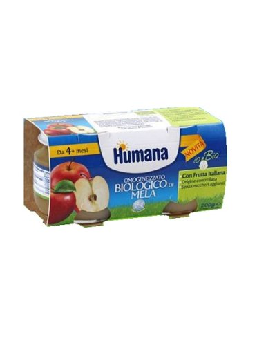 Humana omogeneizzato mela bio 2 vasetti 100g