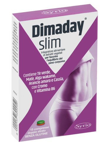 Dimaday slim - integratore per l'equilibrio del peso - 15 compresse