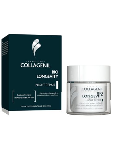 Collagenil bio longevity - crema viso notte riparatrice - 50 ml
