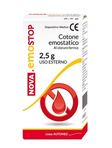 Cotone emostatico con cloruro ferrico nova emostop 2,5 g Cotone emostatico con cloruro ferrico nova emostop 2,5 g