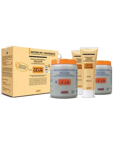 Guam fanghi d'alga doppia convenienza con fanghi d'alga guam2 x 1 kg + crema gel 2 x 250 ml Guam fanghi d'alga doppia convenienza con fanghi d'alga guam2 x 1 kg + crema gel 2 x 250 ml