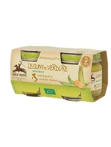 Omogeneizzato legumi e verdure baby food bio 2 x 80 g