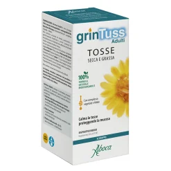 Aboca GrinTuss Adulti - Trattamento della Tosse Secca e Grassa - Sciroppo 180 g