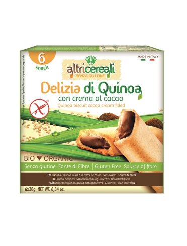 Altricereali delizia quinoa con crema di cacao bio 180 g