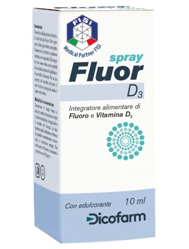 Fluor d3 spray integratore per ossa e denti 10 ml