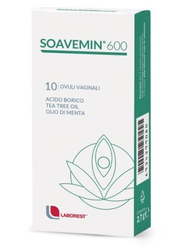 Soavemin 600 - integratore per l'equilibrio della flora batterica vaginale - 10 ovuli