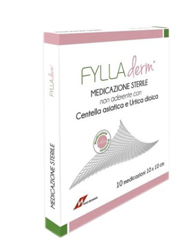 Medicazione sterile non aderente fylladerm 10 x 10 cm x 10 buste