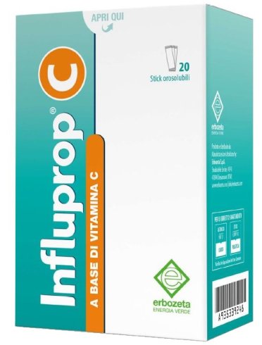 Influprop c - integratore con vitamina c per difese immunitarie - 20 stick