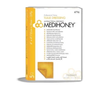 MEDIHONEY TULLE DRESSING 10X10CM 5 PEZZI