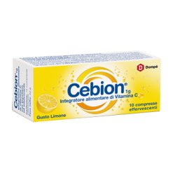 Cebion - Integratore di Vitamina C Gusto Limone - 10 Compresse Effervescenti