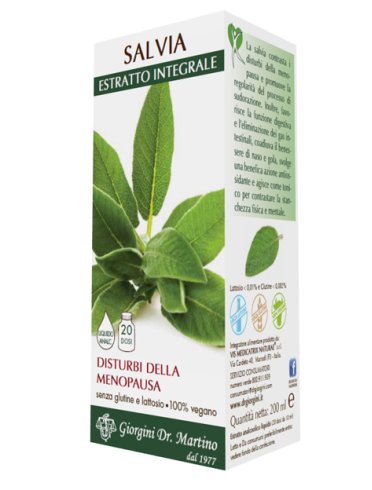 Salvia estratto integrale - integratore per la menopausa - 200 ml