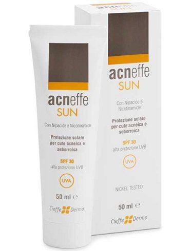 Acneffe sun - crema solare corpo per pelle acneica e seborroica con protezione alta spf 30 - 50 ml