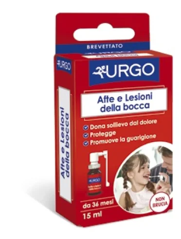 Urgo spray per afte e lesioni della bocca 15 ml Urgo spray per afte e lesioni della bocca 15 ml