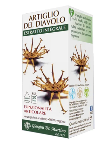 Artiglio del diavolo estratto integrale - integratore per la funzionalità articolare - 200 ml Artiglio del diavolo estratto integrale - integratore per la funzionalità articolare - 200 ml