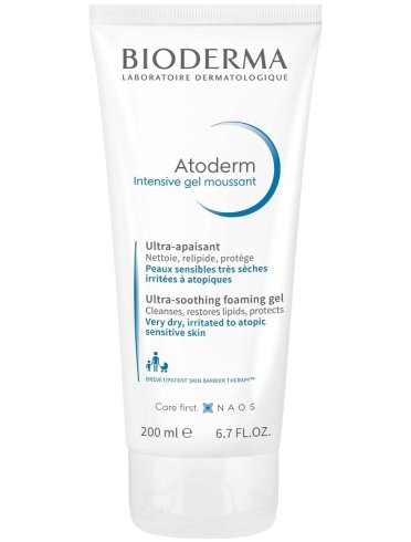 Bioderma atoderm intensive gel moussant - gel schiumogeno detergente corpo per pelle secca - 200 ml