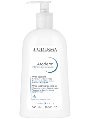 Bioderma atoderm intensive gel moussant - gel schiumogeno detergente corpo per pelle secca - 500 ml