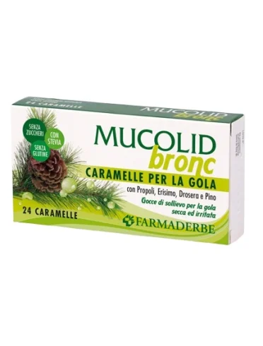 Mucolid bronc caramelle per la gola 24 pezzi