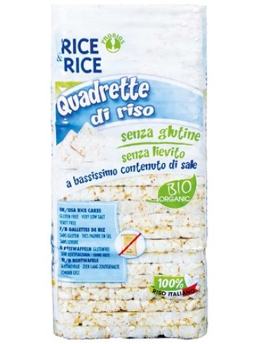 Rice&rice quadrette di riso senza sale e senza lievito 130 g